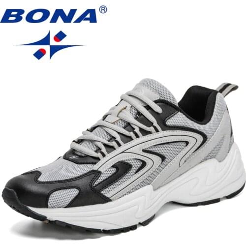 BONA 2021 New Designers Hight Quality Outdoor Sneakers Men Trendy Casual Shoes Man Leisure Walking Footwear Mansculino Comfort