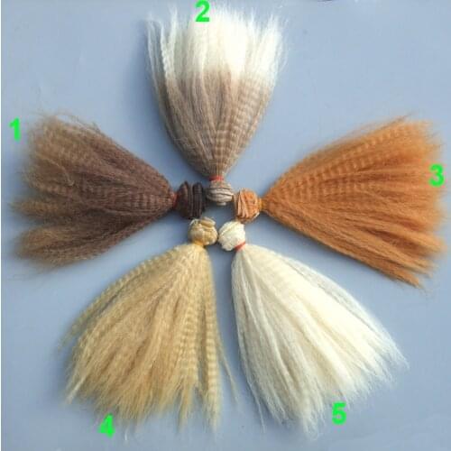 Quality 15CM thick doll hair kinky curly wigs for blyth doll 1/3 1/4 1/6 BJD handmade fabric doll hair