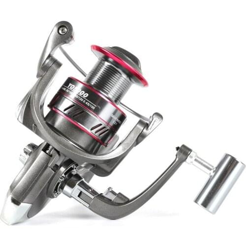 5.2:1 Metal Fishing Reel Grips 1000-7000 Series Spinning Reel 12KG Max Drag 13BB Bearing Balls Metal Coil Carp Fishing Tackles