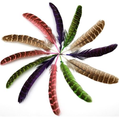 25Pcs Length 10-15cm Hen Pheasant Wing Feather Natural Dyed Feather For DIY Party Decoration & Handmade Craft Accessories