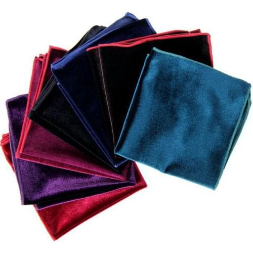 Mens Suits Pocket Scarves Gold Velvet Square Scarves Formal Dresses Handkerchiefs Evening Dresses Banquets Wedding Accessories