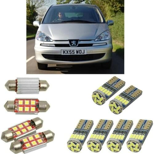 Interior led Car lights For peugeot 807 e minivan car accessories boot light License Plate Light 12pc