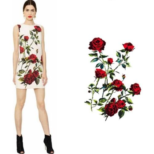 90X140cm Fashion Black and White Rose Printed Thin Jacquard Fabric For Woman Autumn Winter Dresses DIY Cloth Sewing