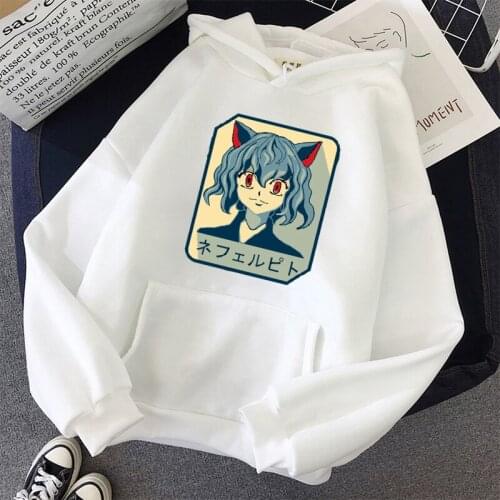 Cute pitou chan hunter x Gon unisex Sweatshirt And Hoody Hooded Love Printed Casual Pullovers Spring Girls Long Sleeve