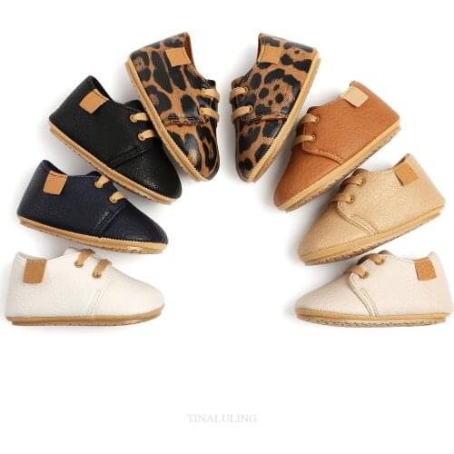 Spring Boys Fashion Solid Color Shoes Summer Girl Leather Shoes Baby Non-slip Soft Bottom First Walkers PU Leather Toddler Shoes