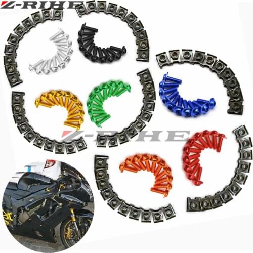 10 PCS Motorcycle M6 Fairing Bolts Screws For Honda varadero transalp vtx 1300 vtx 1800 goldwing-gl1800 CB600 BMW F800GS S1000RR