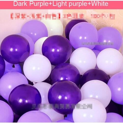 100pcs/lot Pearlite Balloon 10inch NO.6 2.2g Balloons Latex Round Ball Double Color Thick Matte For Wedding Party Decorations