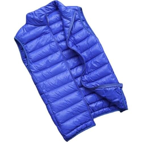 High Quality Autumn Winter Man Duck Down Vest Coat Ultralight Sleeveless Windproof Waistcoat Portable Puffy Jackets for Men