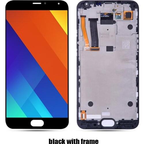 For Meizu MX5 LCD Display Screen Touch Digitizer Assembly For 5.5 inch Meizu MX 5 M575M M575U Phone With Frame