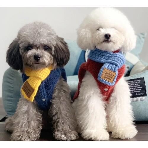 Winter Dog Collar Bandana Neckscarf Warm Snow Pet Cat Yorkshire French Bulldog Terrier Strap Fashion Puppies Jewelry Drop Ship