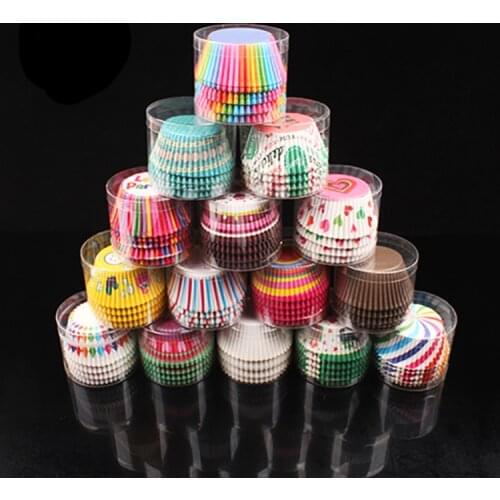 100PCS Muffins Paper Cupcake Wrappers Baking Cups Cases Muffin Boxes Cake Cup Decorating Tools Kitchen Cake Tools H493