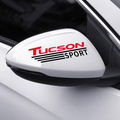 2PCS Car Rearview Mirror Stickers For Hyundai Tucson Sport Captivation Auto Mirror Decor Reflective PVC Decals Car Accessories