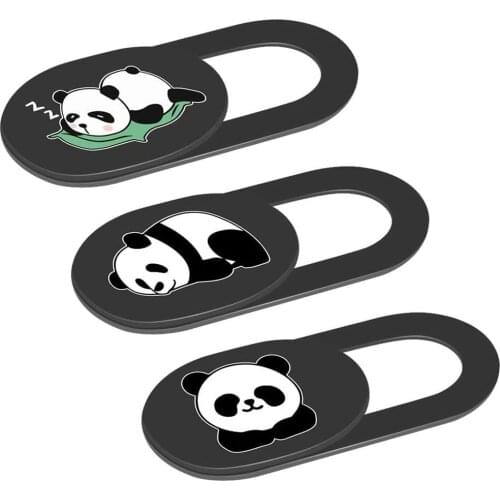 3pcs Cute Panda Webcam Camera Cover Phone Lens protective Cover Camera Masking Sticker Computer Privacy Cover for MacBook Laptop