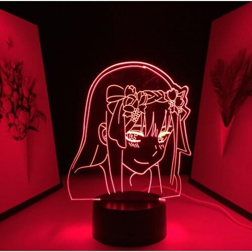 Dear Franks Bow-Knot 3D LED Lamp Anime Figure 7 Color Changes With Remote Control for Home Decoration Black Base Night Light