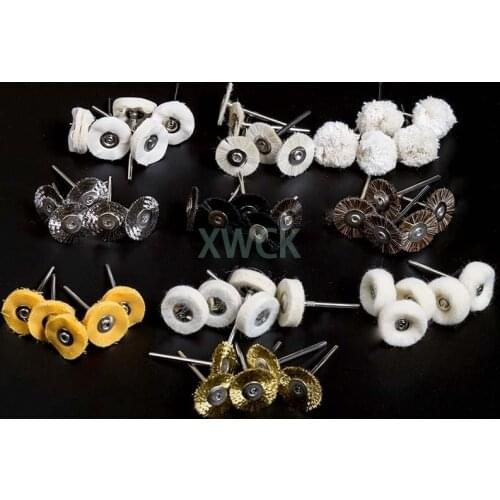 50pcs Dental 2.35mm Brush Polishing Wheel Polishers for Rotary Tools Polishing Tools Mixed