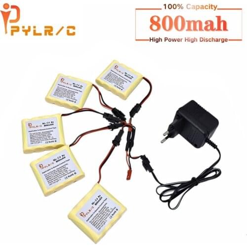 6v 800mah Ni-CD Battery And Charger For Rc toys Car Tanks Robots Gun 800mah AA 6v Rechargeable Battery Pack For Rc Boats