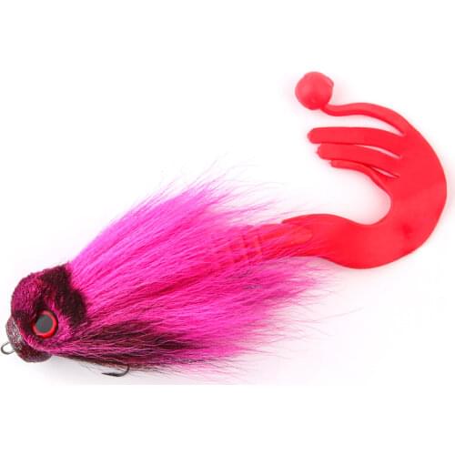 Handmade Big Pike Bait Fly Fishing Big Mouse Silicone Soft Fishing Lure Deer Hair Artificial Bait Resin Rat Catfish Black Bass