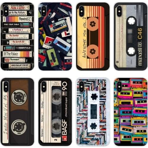 For Huawei Honor 4C 5C 6X 7 7A 7C 8 9 10 8C 8S 8X 9X 10I 20 Lite Pro Accessories Phone Cases Covers RETRO CLASSIC CASSETTE Black
