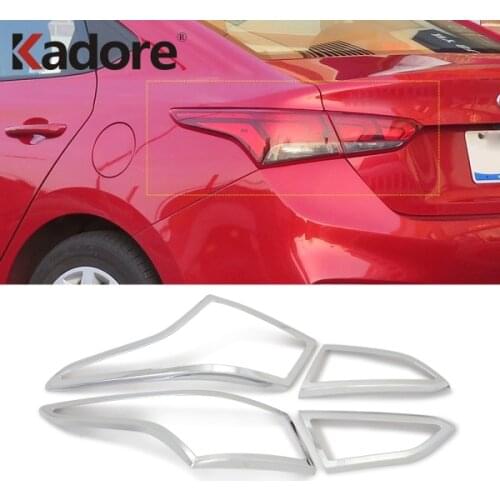 For Hyundai Solaris Accent 2018 2019 2020 ABS Chrome Car Rear Lamp Cover Taillight Tail Light Frame Trim Exterior Accessories