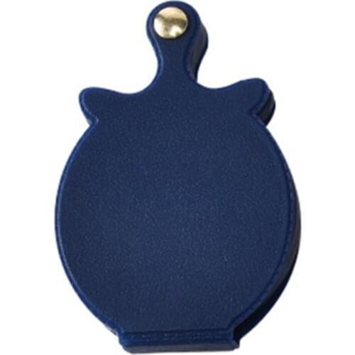 K1KA Mini Pocket Magnifying Glass Folding Pocket Magnifier Loupe with Rotating Protective Holster Leather Pouch Reading