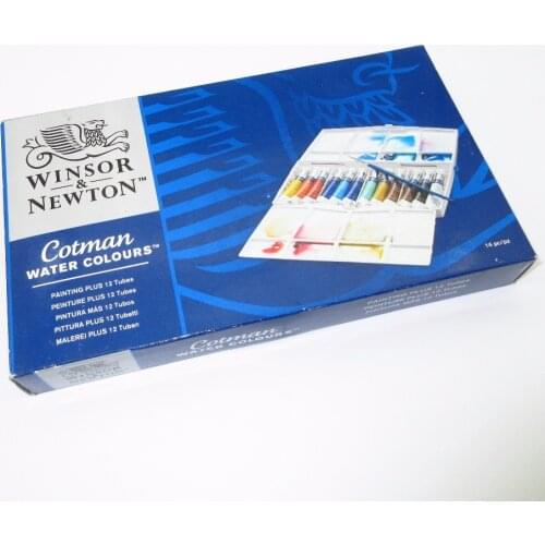 Winsor & Newton Cotman Watercolor Paint Set Painting Plus 12 Tubes 8mlx12 Colors