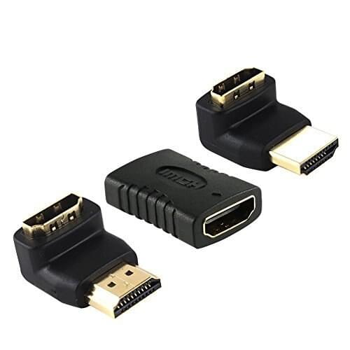 Hdmi Cable Adapters KIT Hdmi Female to Female Coupler and Hdmi 90/270 Degree Male to Female Angle Adapters 3Pcs/lot