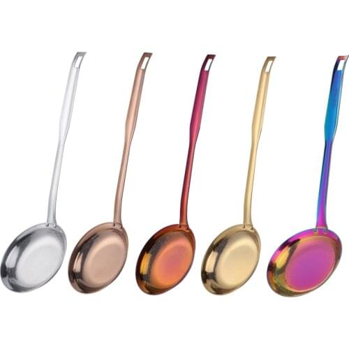 Stainless Steel Rose Gold Kitchen Strainers Cooking Tools Cookware Set Utensils Filter Fine Oil Skimmer Strainer Colander Scoop