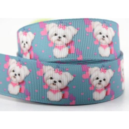 Lovely dog ribbon grosgrain Packing Tape Handmade Jewelry DIY Hair Bow Sewing Accessories9mm 16mm 22mm 25mm 38mm 57mm 75mm