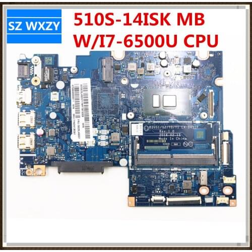 For Lenovo 510S-14ISK Laptop Motherboard 5B20L45037 With i7-6500u LA-D451P DDR4 MB 100% Tested Fast Ship