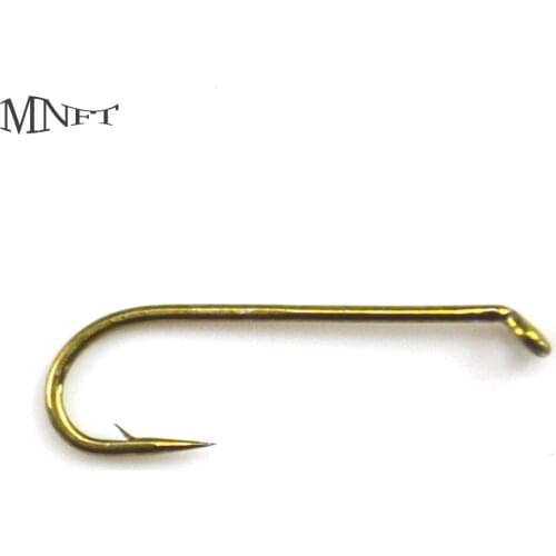 MNFT 100PCS10# Bronze Long Handle Fly Hook Insect Hook Dry Fly Tying Fishing Hook