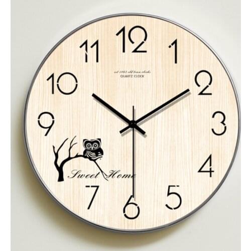 Wall Clock Nordic Style Wooden Clock Home Silent Wall Clock Large Decorative
