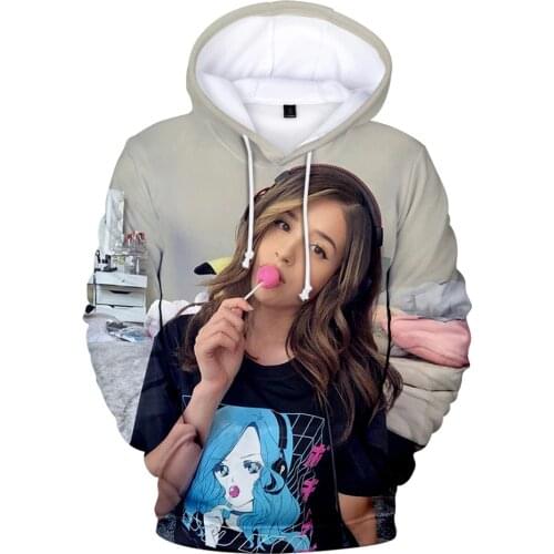 2021 New Cute Girls Pokimane 3D Print Hoodies Casual Style New Women/men Pullovers Hot Sale Comfatable Hooded Pokimane Clothes