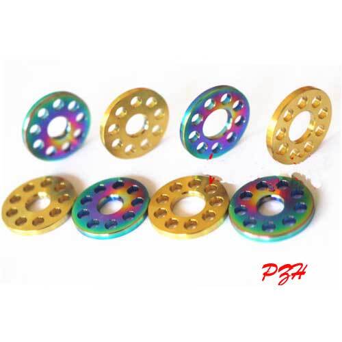 6pcs/lot M6 Ti Shim Pad Washer Bicycle Titanium Porous Alloy Sheet Flat Gaskets