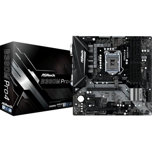 Full new ASROCK B360M Pro4 socket 1151 DDR4 Micro-ATX motherboard