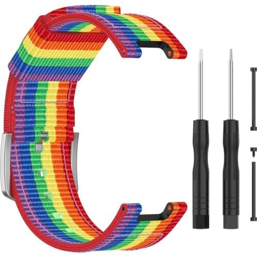 For Amazfit T-Rex Canvas Watchband Fashion Splicing Adjustable Wrist Band Screwdrivers tool For Huami Amazfit T-Rex Watch Strap