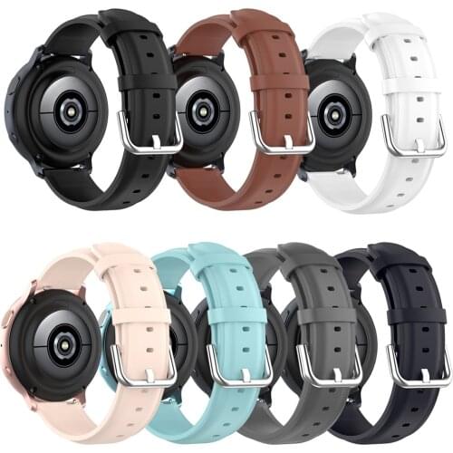 Fashion Leather Wrist Band Strap Sport Adjustable Replacement Wristbands For Samsung Galaxy Watch Active 2 40/44mm Watchbands