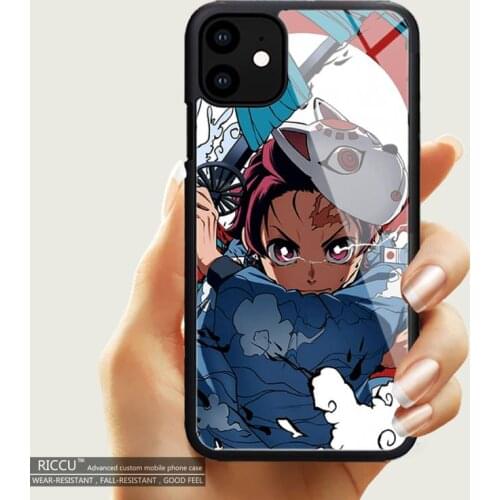 Anime Demon Slayer Phone Case Rubber for iPhone 12 11Pro Max XS 8 7 6 6S Plus X SE 2020 XR 12Mini Covers