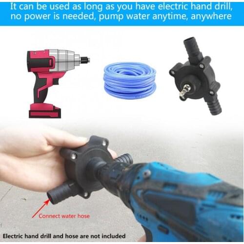 Self Priming Pump Household Electric Hand Drill Driven Water Pump Mini Self Priming Pump for Garden Home