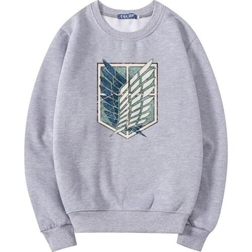 Attack on Titan Sweatshirt Wings of Freedom Mikasa Pullovers mens Japanese Anime Hoody Long Sleeve Spring Autumn Hooded