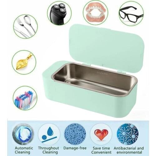 Ultrasonic Cleaner Professional Jewelry Cleaning Machine High Frequency Vibration Washing Rings Glasses Watch Dentures Razors