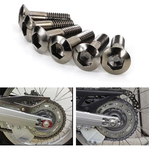 Universal Sprocket Bolts Nuts Crankset Chainwheel Screws Fit for KLR250 KLR650 KX100 KLX250S KLX400SR KLX450R KLX650R KX450F