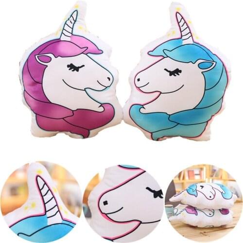 50*30cm Cartoon Animals Unicorn Plush Pillow Soft Stuffed Toys Childrens Room Decoration Cushion Creative Baby Sleeping Doll