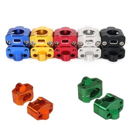 1 pair CNC Aluminum Motorcycle Pit Dirt Bike Handlebar Fat Bar Adapter Handlebar Mount Riser Clamp 7/8" To 1 1/8 22mm To 28mm
