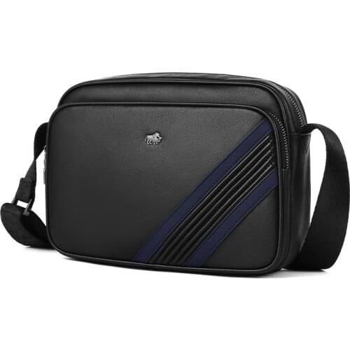 Bison Denim Fashion casual Shoulder Bag Small Genuine Leather Messenger Bags Men Travel Crossbody Handbags Male Business Bag