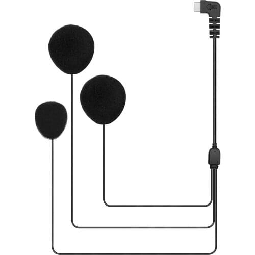 BT-S2/BT-S3 Motorcycle Helmet Intercom - Headset Microphone Accessory (Type C USB, Soft Cable)