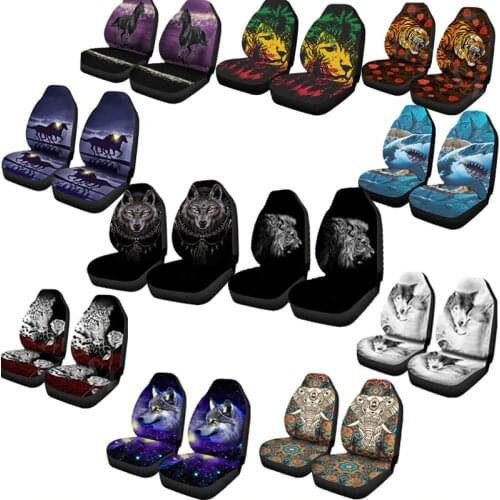 AAMAAO Car seat cover 3D animal pattern printing front seat protector seat auto parts cushion most cars complete set
