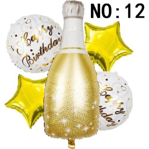 Birthday Decorations Cheers Beer Cup Mylar Foil Balloon And Gold Color Pentagram Balloons For Party Supplies Home Decor