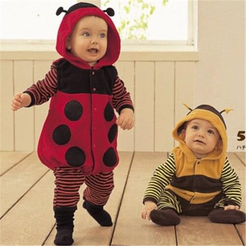 Baby Romper Bee Ladybug Jumpsuit Toddler Cute Boys Girls Clothes Suit