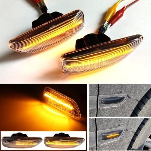 For Volvo S60 S80 XC90 MK1 V70 MK2 XC70 LED Seqeuntial Blinker Side Marker Turn Signal Lights 30722641 30722642