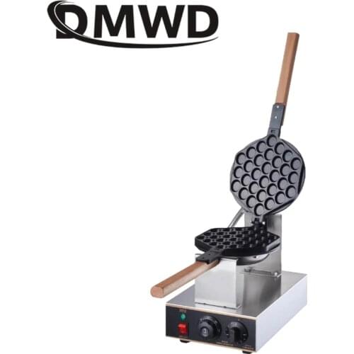 DMWD 220V 110V Commercial Electric Hong Kong Waffle Maker Chinese eggettes puff iron Baking Eggs Bubble cake machine Muffin oven